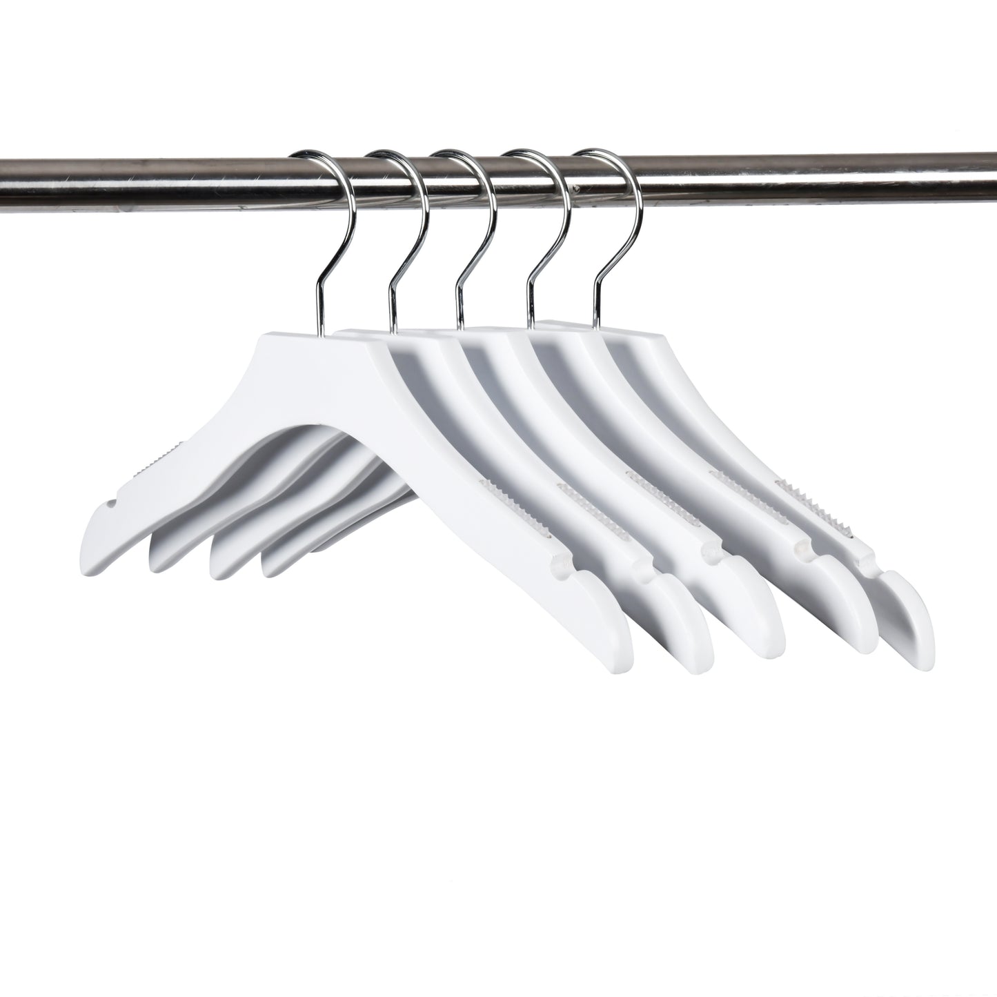 WK14 - 14.5" Luxury Kids Wooden Hanger - White - 100 Hangers