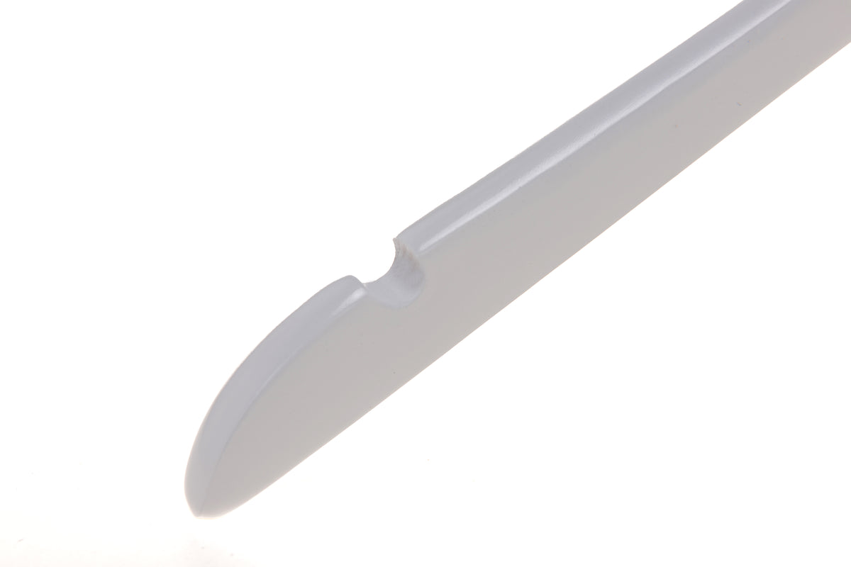 W041 – Semi-Curved Wooden Coat & Suit Hanger – 17.5" – White / Chrome Hook
