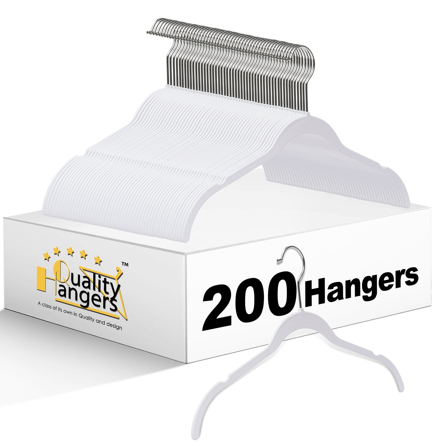 PL060 - 16.5" ABS Plastic Slim Shirt Hangers