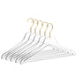 8011-20-MGL – Clear Acrylic Shirt & Coat Hanger with Bar – 17" – Clear / Matte Gold Hook