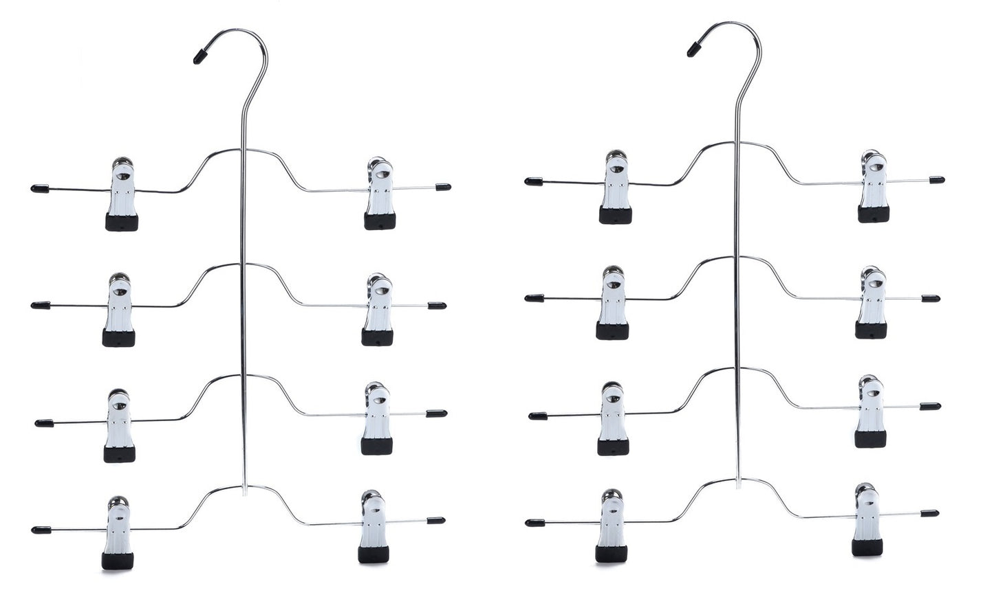 2801 - Heavy Duty 4 Tier Hanger with Clips - 32 hangers