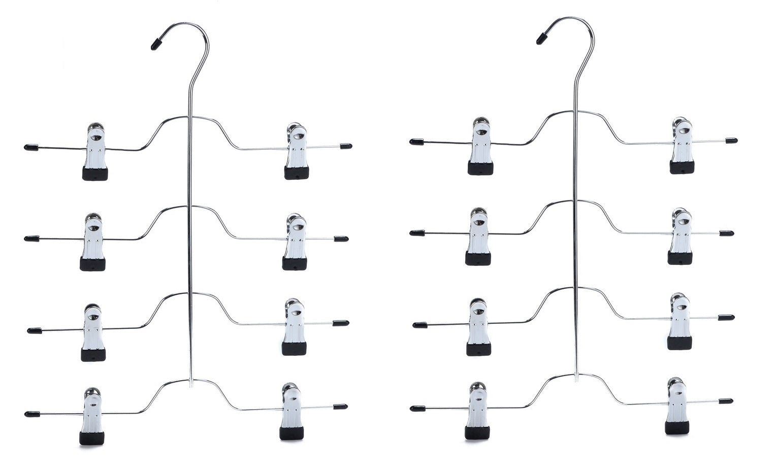 2801 - Heavy Duty 4 Tier Hanger with Clips - 32 hangers