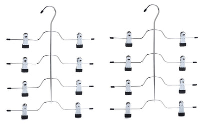 2801 - Heavy Duty 4 Tier Hanger with Clips - 32 hangers