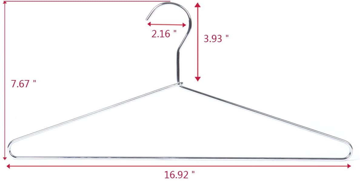 3801 - 17" Heavy Duty Metal Hanger for Suit/Coats, 120Lose