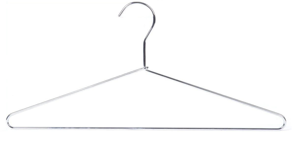 3801 - 17" Heavy Duty Metal Hanger for Suit/Coats, 120Lose