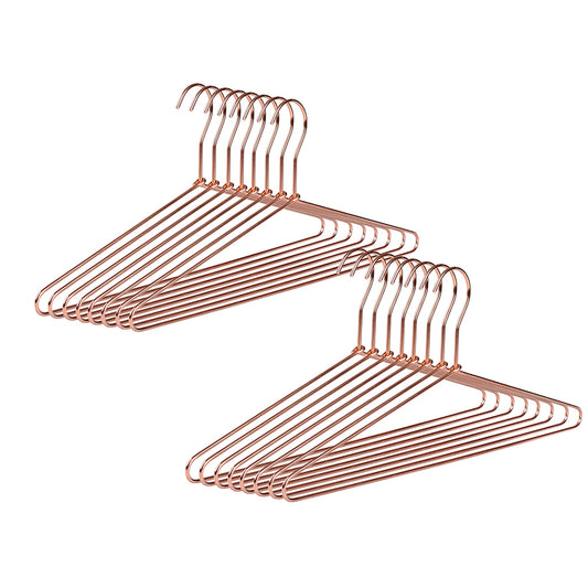 3821 - 17" Heavy Duty Rose Gold Metal Hanger for Suit/Coats, 120 Lose