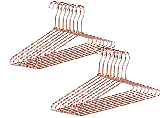 3821 - 17" Heavy Duty Rose Gold Metal Hanger for Suit/Coats, 120 Lose 