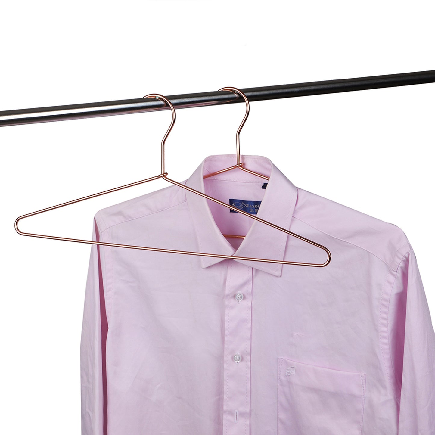 3821 - 17" Heavy Duty Rose Gold Metal Hanger for Suit/Coats, 120 Lose