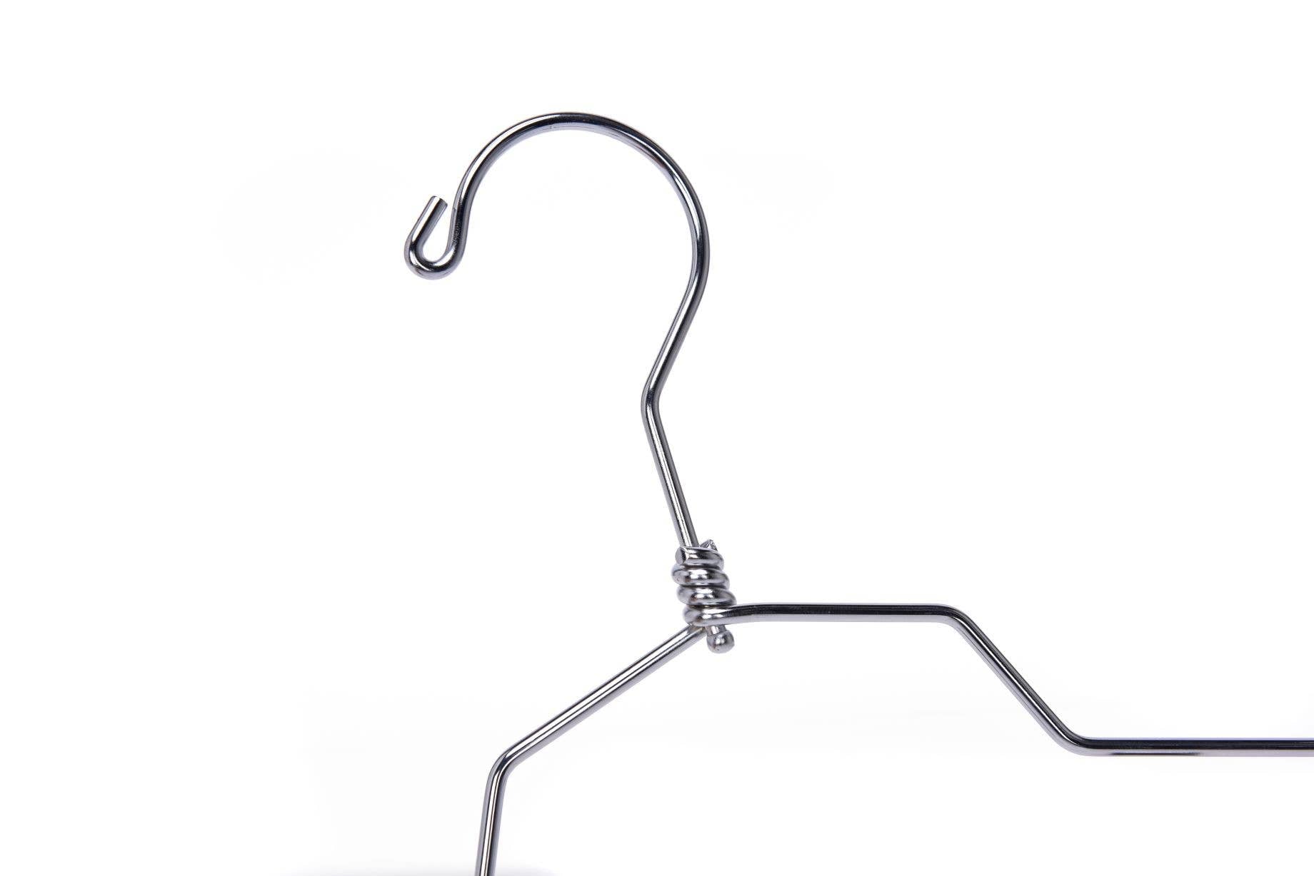 M057 - 12" Metal Hanger with Clips Swivel Hook Kids - 60 Pcs