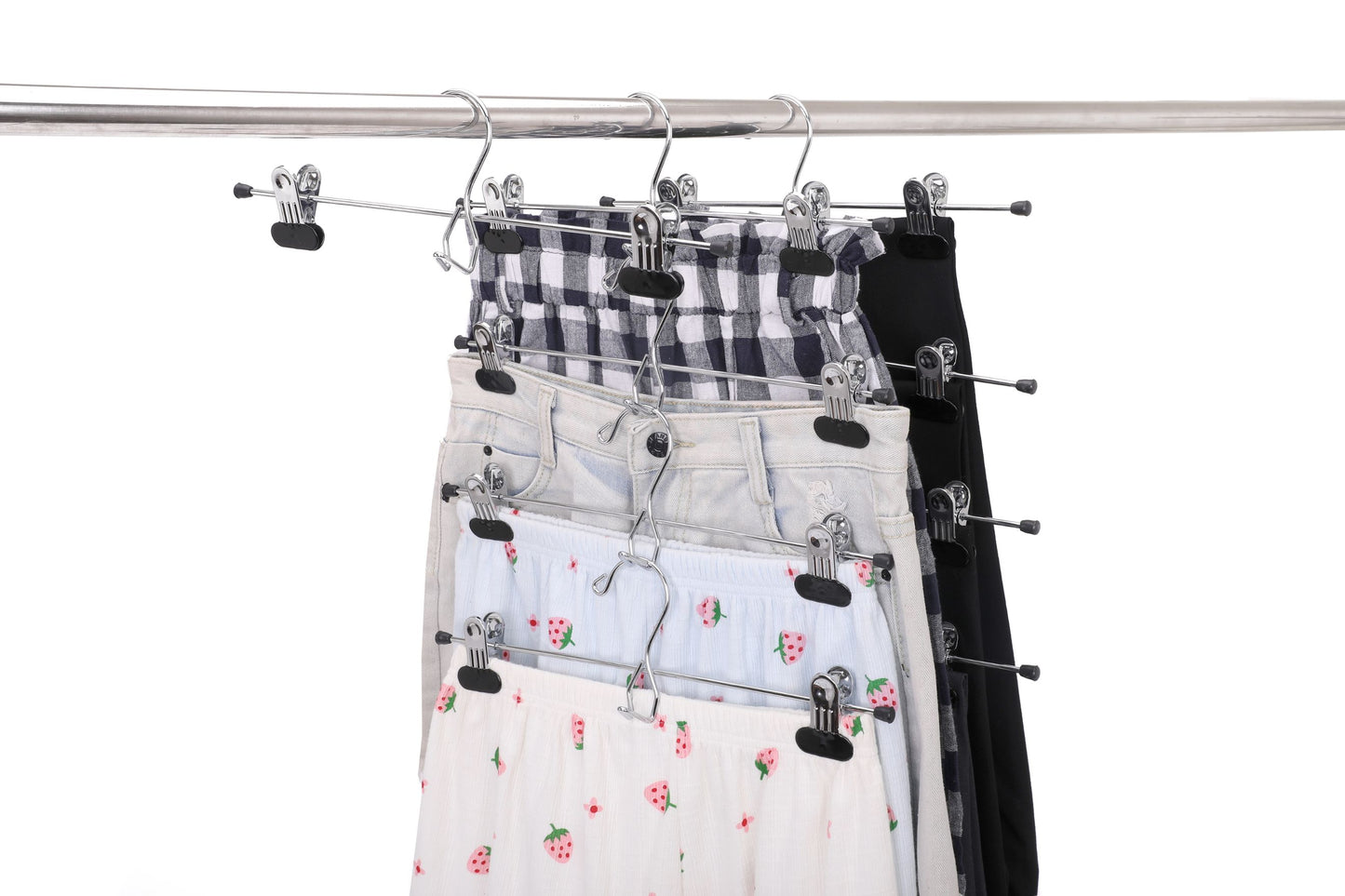 3320 - Heavy duty Metal Add-on Skirt Hangers - 96 hangers