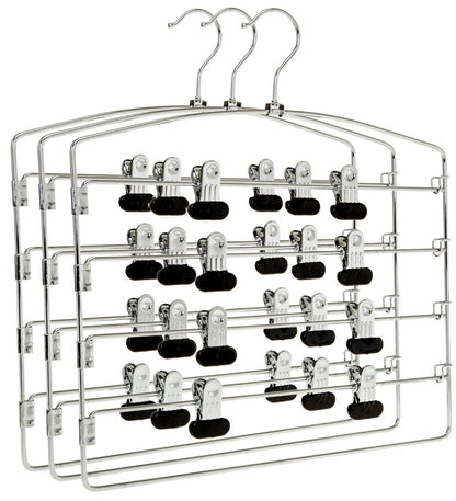 M061 - Heavy Duty 4 Tier Hanger Rack with Clips - 30 pcs