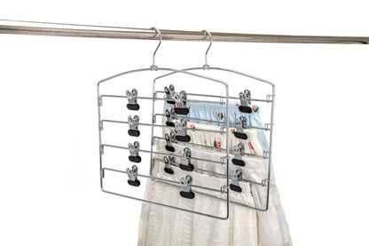 M061 - Heavy Duty 4 Tier Hanger Rack with Clips - 30 pcs