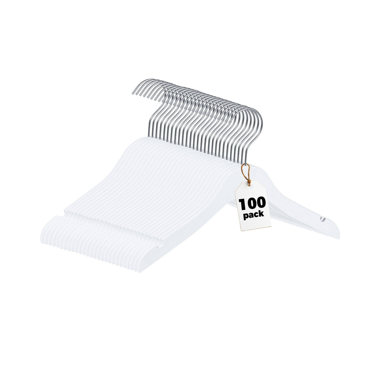 WSK71-WT – Kids Ultra-Slim Wooden Hanger – 12" – White