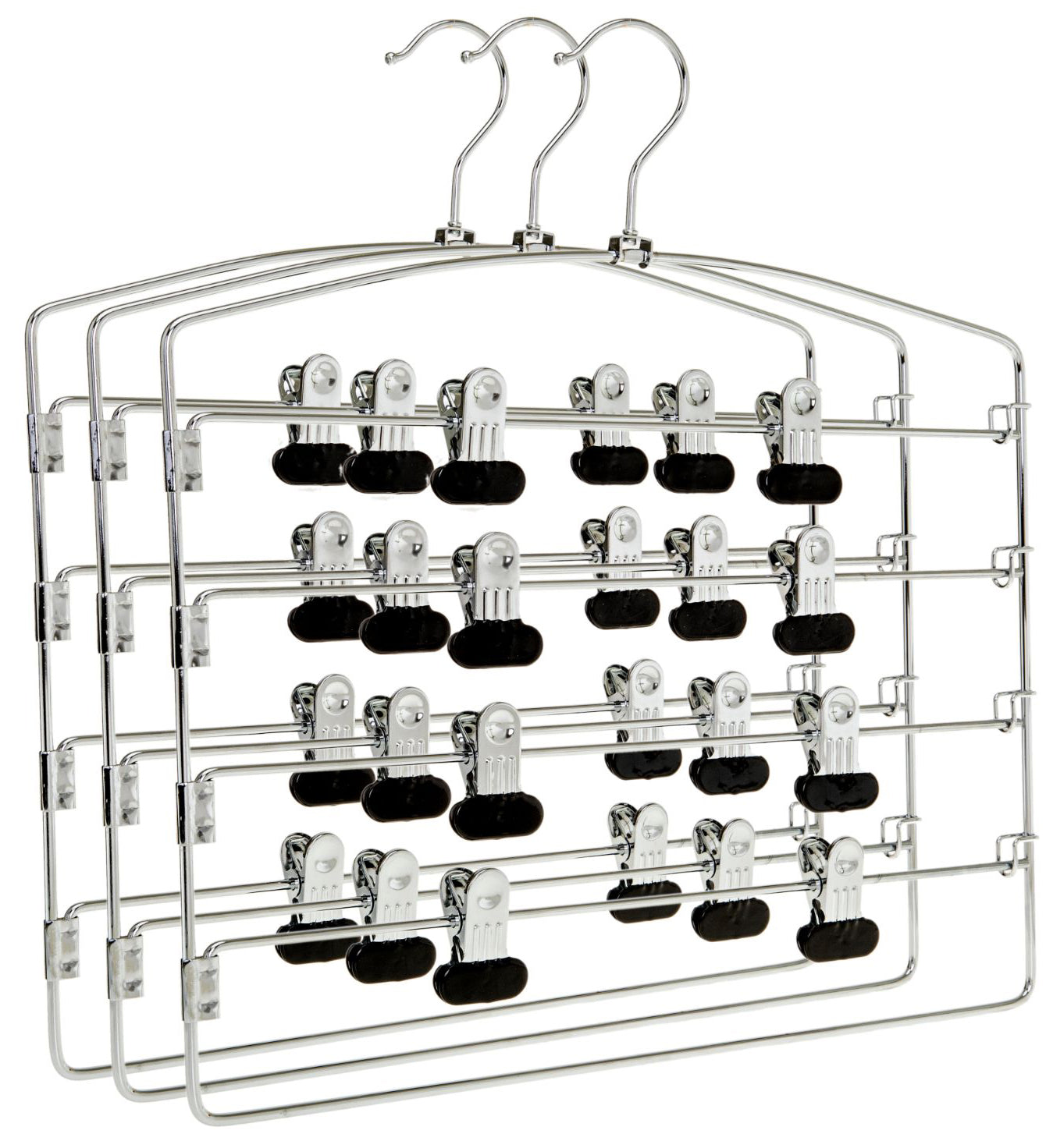 M061 - Heavy Duty 4 Tier Hanger Rack with Clips - 30 pcs