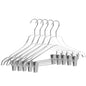 8012 – Clear Acrylic Skirt & Pant Hanger with Clips – 17" – Clear / Gold Hook