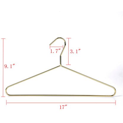 5321 - Gold Metal 17" Super Heavy Duty Hanger - 100 Hangers