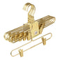 AL28 – Heavy-Duty Aluminum Skirt & Pant Hanger with Clips – 14" – Gold / Silver