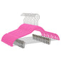PL055 – Plastic Skirt & Pant Hanger with Clips – 16.5" – Pink