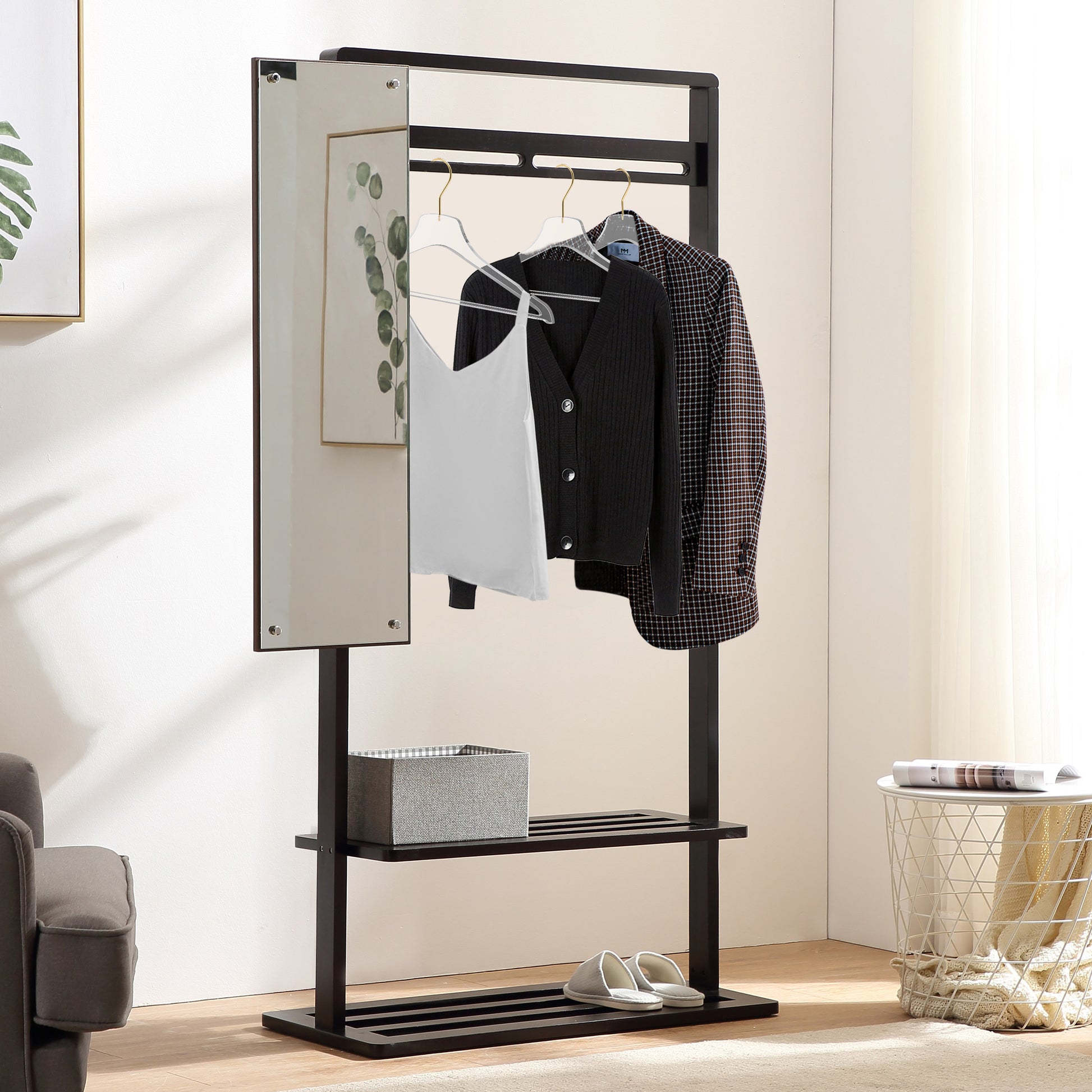 8011 - 17" Clear Acrylic Hanger with Bar for The Bedroom and Coat Closets, for Coats Suits and Shirts - Thickness 0.39" - 90 Hangers 
