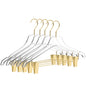 8012 - 17" Clear Acrylic Skirt Hanger with Clips for The Bedroom Closets, for Skirts Pants and Shirts - Thickness 0.39" - 90 Hangers
