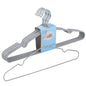 PVC31-GY – Non-Slip PVC-Coated Metal Shirt Hanger with Notches – 16" – Gray