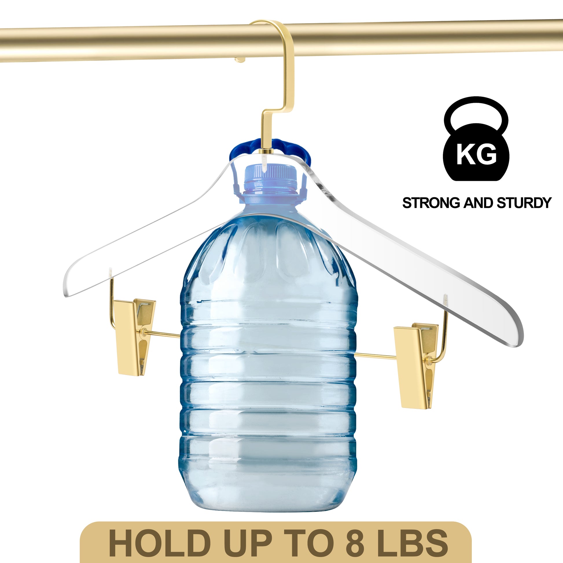 AC11 - 17" Clear Acrylic Hanger with Clips, Skirt Pants and Blouse Hanger, Thickness 0.39" - 40 Hangers 