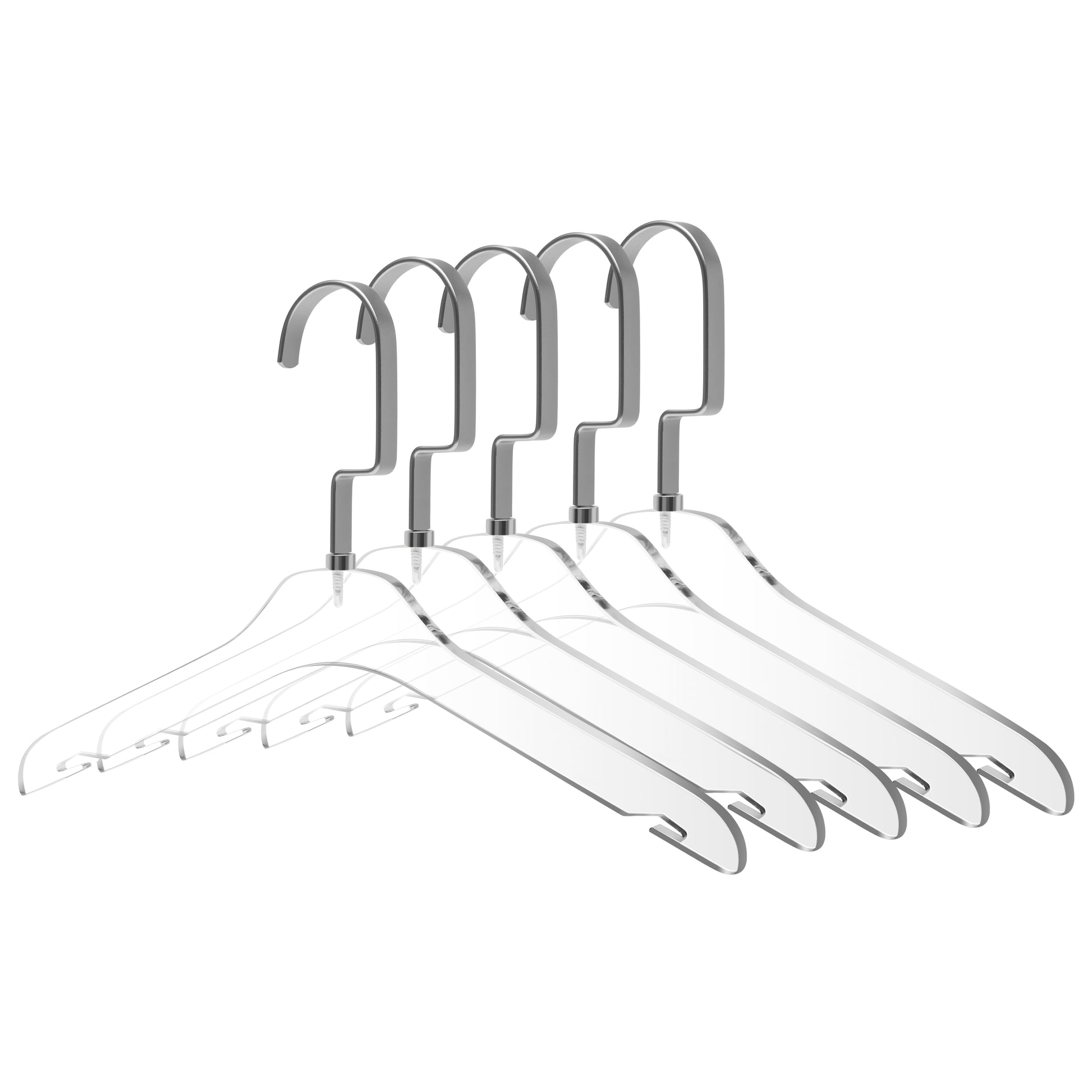 12.5" Clear Acrylic Kids Hanger for The Bedroom and Coat Closets, for Coats Suits and Shirts - Thickness 0.39" - 50 Hangers