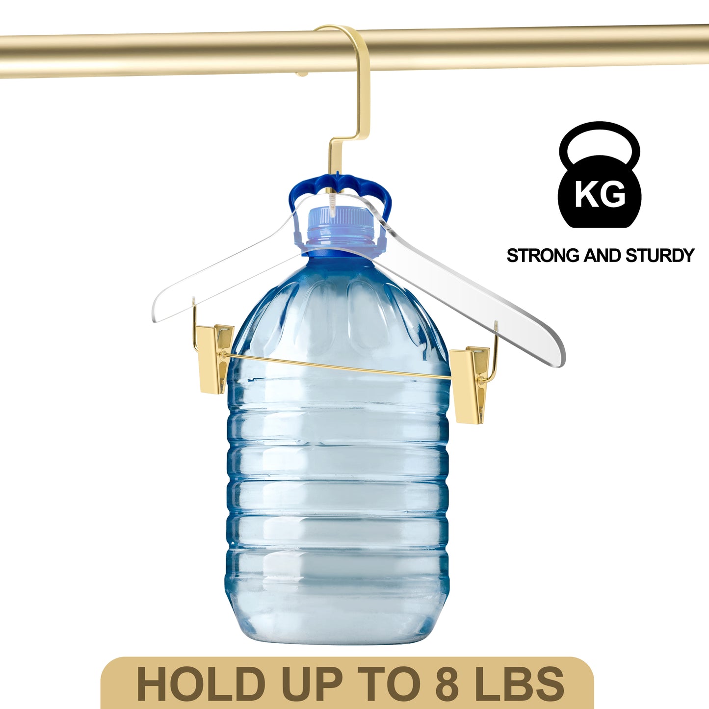 12.5" Clear Acrylic Kids Skirt Hanger for The Bedroom Closets, for Blouse, Skirts, Pants, and Dresses - Thickness 0.39" - 40 Hangers