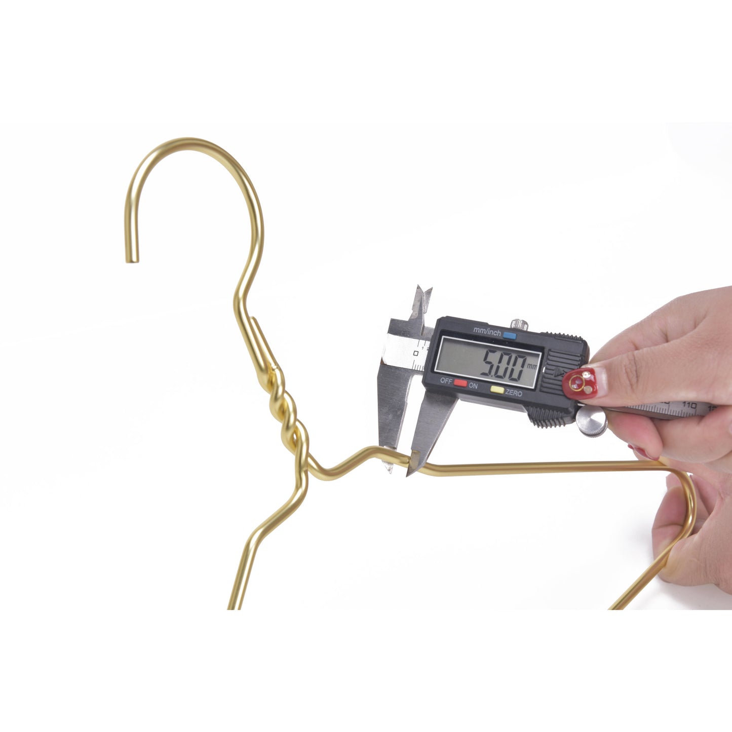 AL20 - 16.5" Gold Aluminum Hangers for Coats Suits and Shirts - 100 Hangers