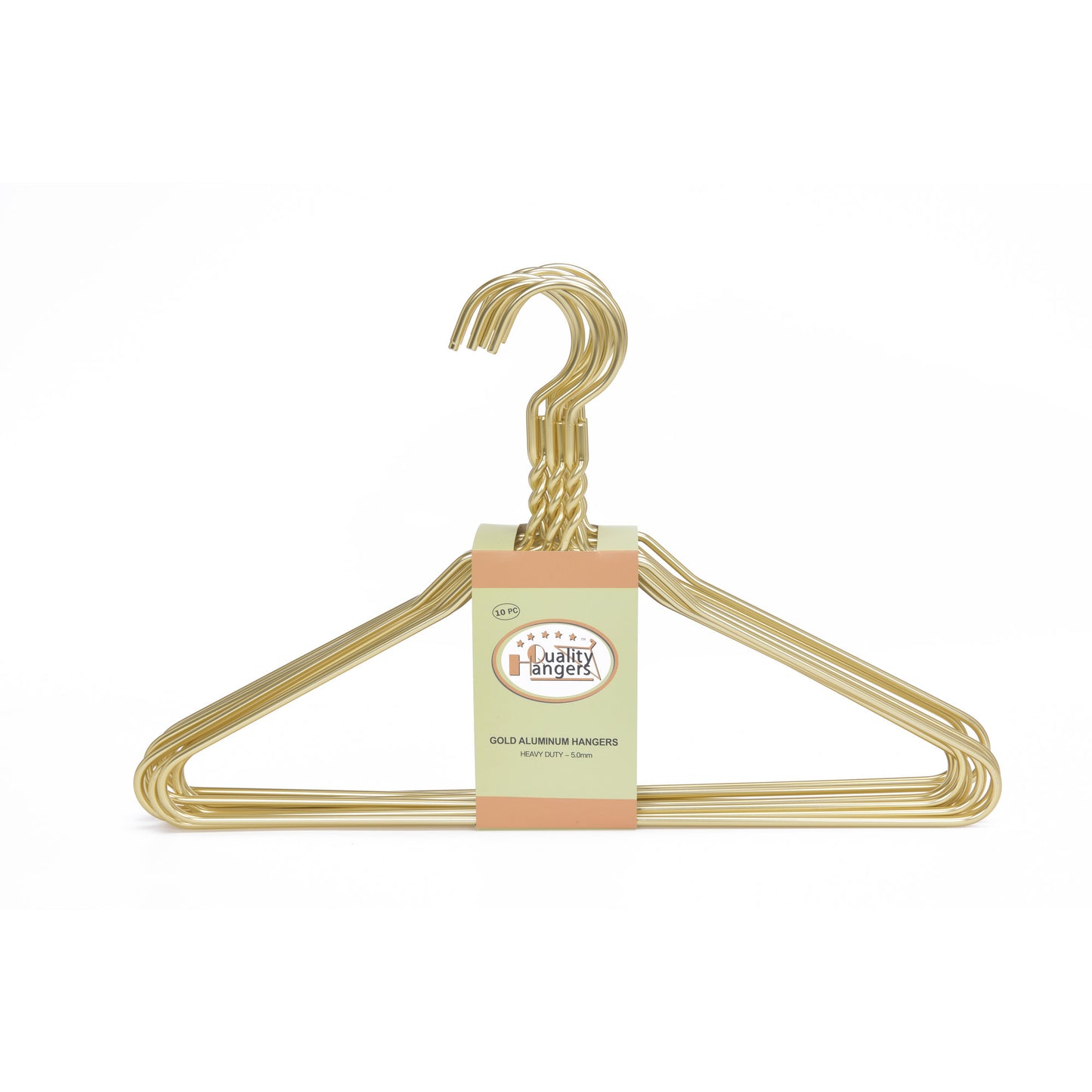 AL20 - 16.5" Gold Aluminum Hangers for Coats Suits and Shirts - 100 Hangers