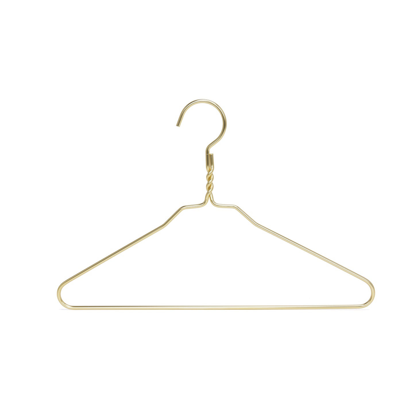 AL20 - 16.5" Gold Aluminum Hangers for Coats Suits and Shirts - 100 Hangers