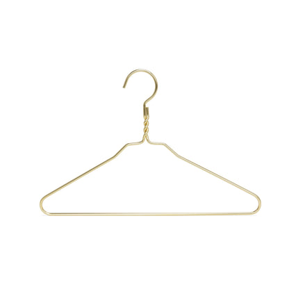 AL20 - 16.5" Gold Aluminum Hangers for Coats Suits and Shirts - 100 Hangers
