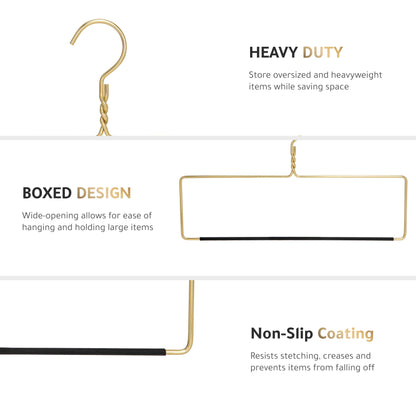 AL50 - 18" Gold Aluminum Blanket Table Cloth Hangers with Nonslip Vinyl Coated- 20 Hangers  (Retail Packed)