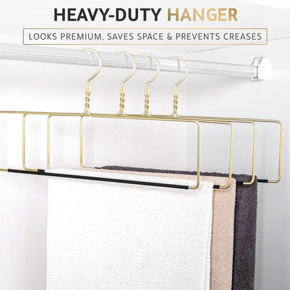 AL50 - 18" Gold Aluminum Blanket Table Cloth Hangers with Nonslip Vinyl Coated- 20 Hangers  (Retail Packed)