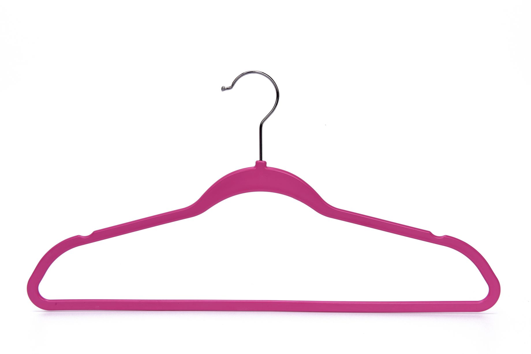 PL024 - Plastic Shirt Hangers Heavy Duty - Pink 200 Hangers