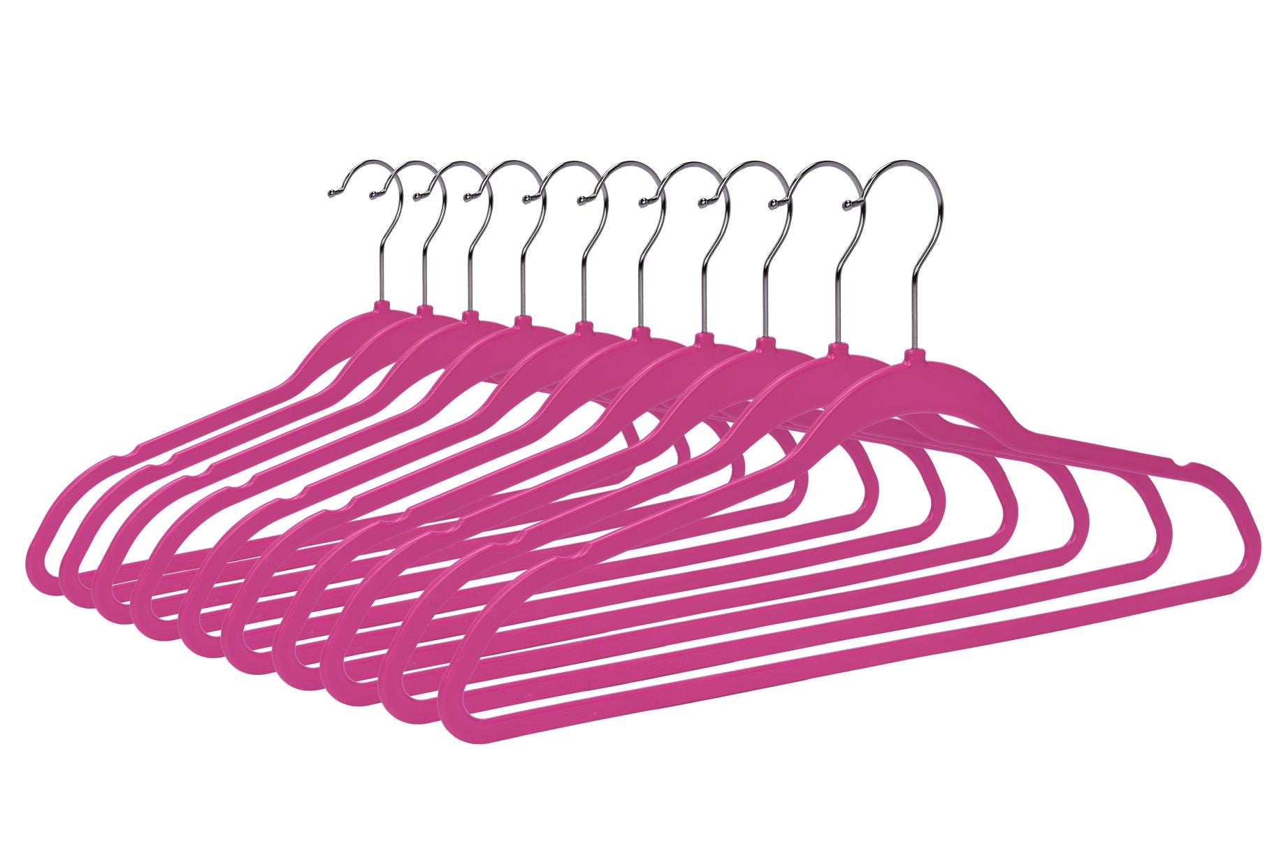 PL024 - Plastic Shirt Hangers Heavy Duty - Pink 200 Hangers