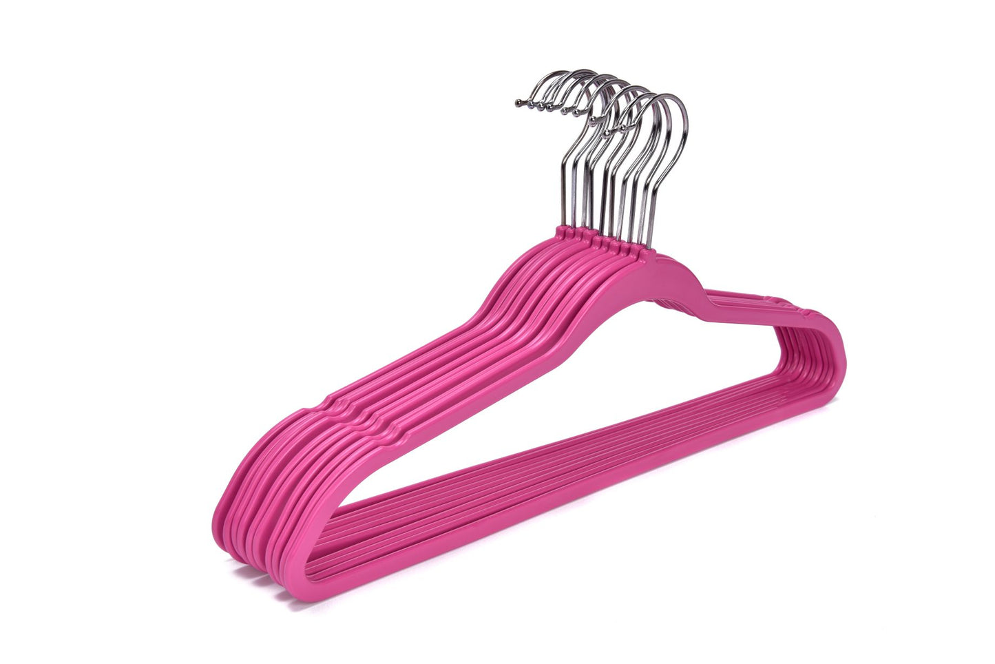 PL024 - Plastic Shirt Hangers Heavy Duty - Pink 200 Hangers