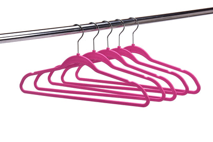 PL024 - Plastic Shirt Hangers Heavy Duty - Pink 200 Hangers