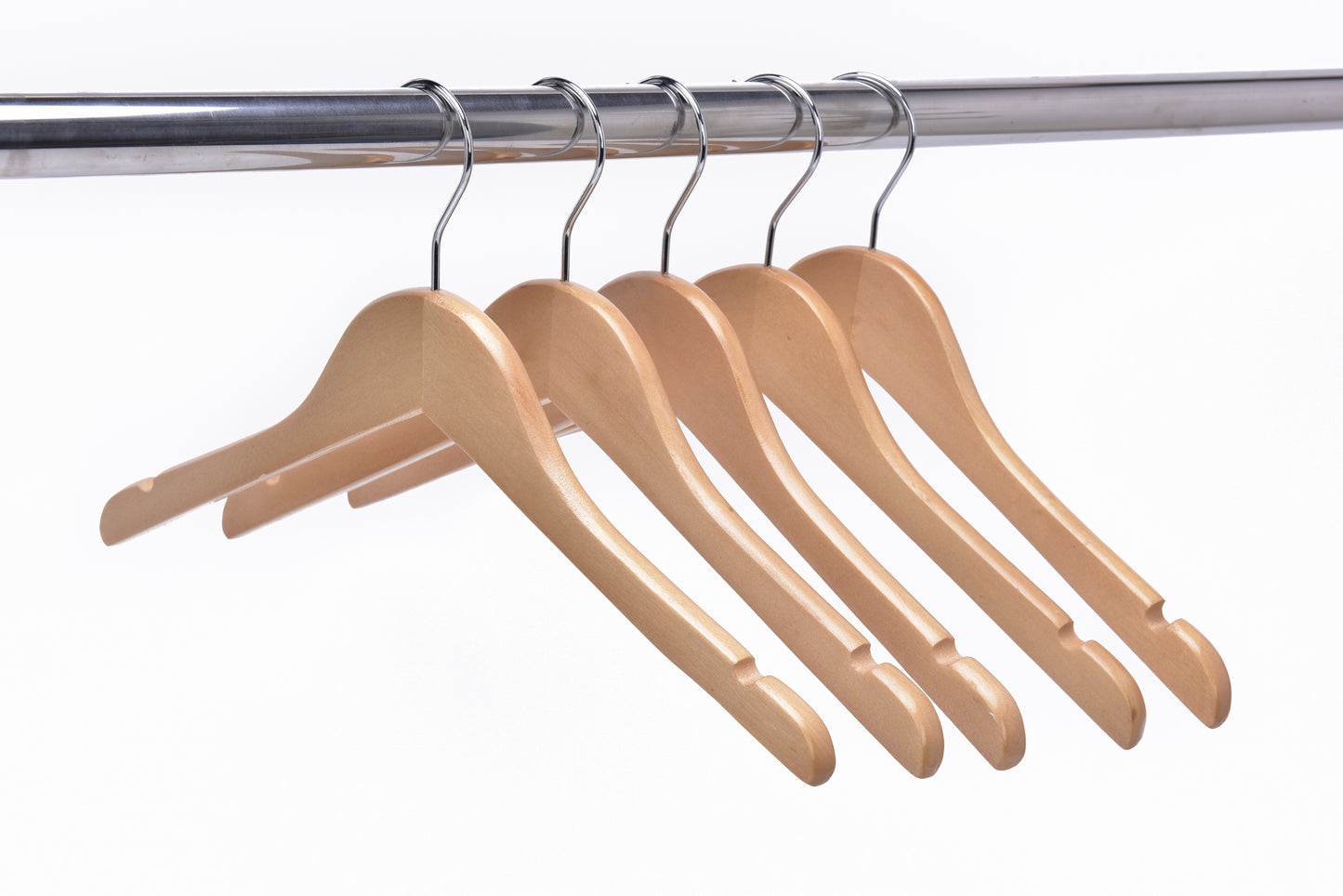 WK20 - 14.5" Kids Wooden Hanger - Natural - 100 Hangers