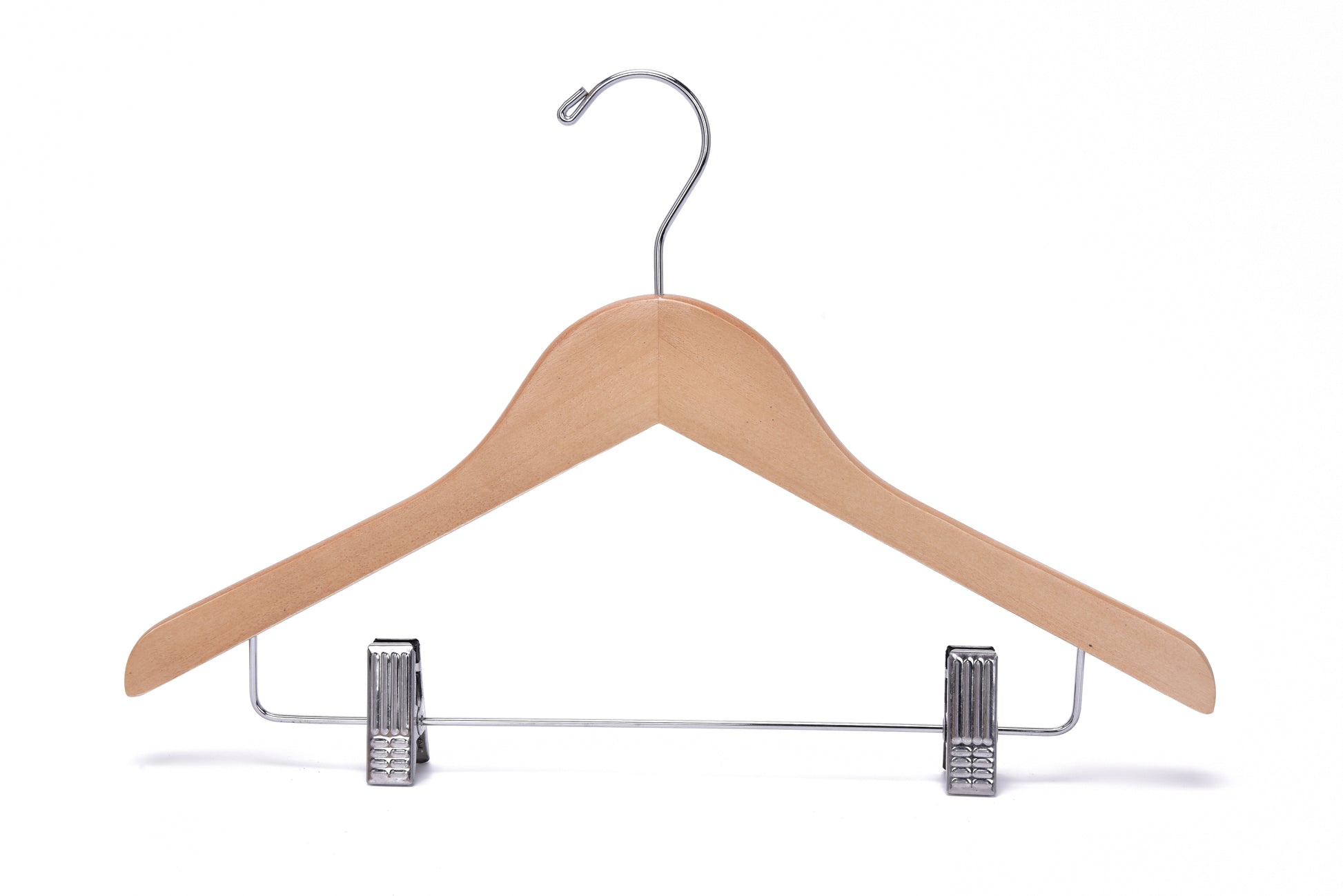 WK21 - 14.5" Kids Wooden Skirt Hanger - Natural - 100 Pcs