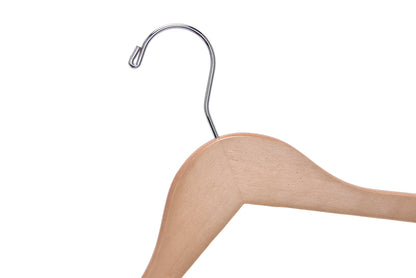 WK21 - 14.5" Kids Wooden Skirt Hanger - Natural - 100 Pcs