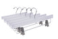 W043 - Wooden Straight Skirt Hangers, 14", White - 120 (Retail Packed)