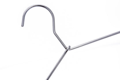 M052-10  - Heavy Duty Metal Skirt Hanger with Clips - 100 Hangers