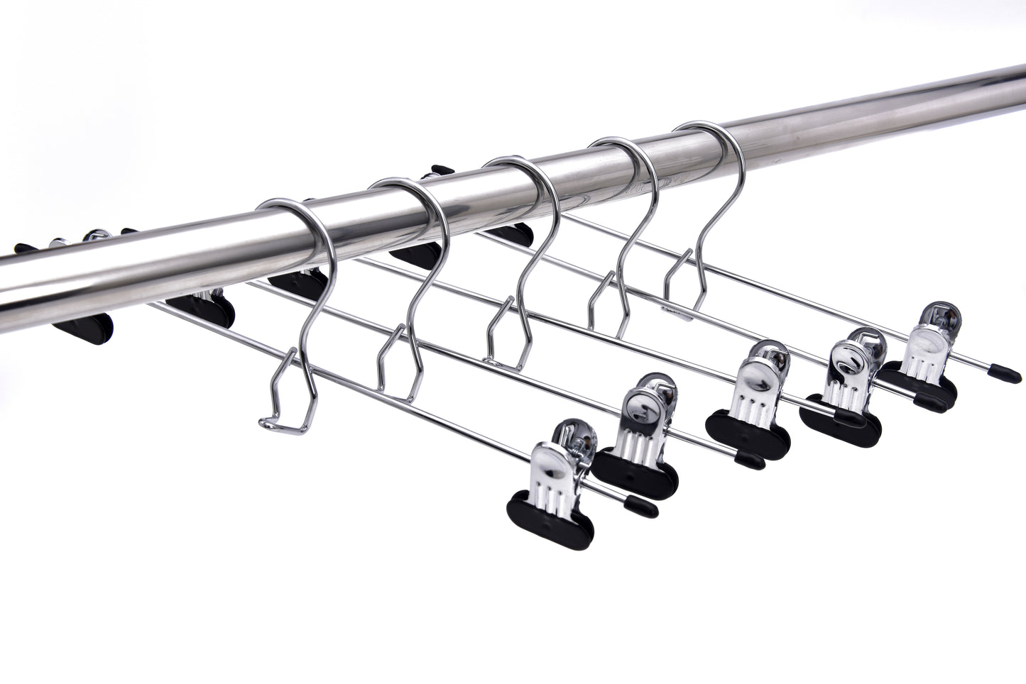 M054 - Heavy Duty Metal Add On Hanger Wide Clips - 72 pcs (Retail Packed)