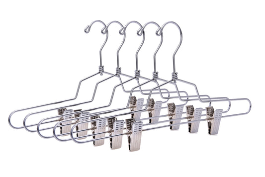M058-10 - Heavy Duty Metal Hanger + Clips Swivel Hook - 100 Pcs