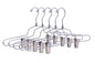 M058-10 - Heavy Duty Metal Hanger + Clips Swivel Hook - 100 Pcs