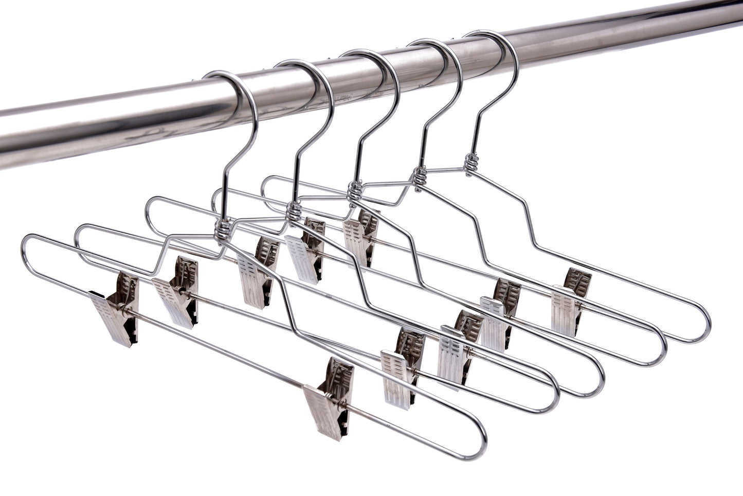 M058-10 - Heavy Duty Metal Hanger + Clips Swivel Hook - 100 Pcs