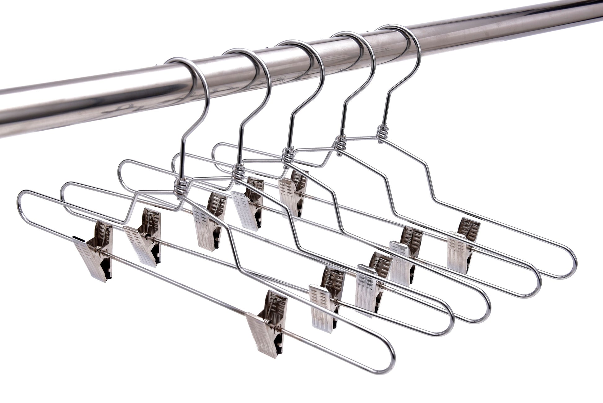 M058-10 - Heavy Duty Metal Hanger + Clips Swivel Hook - 100 Pcs