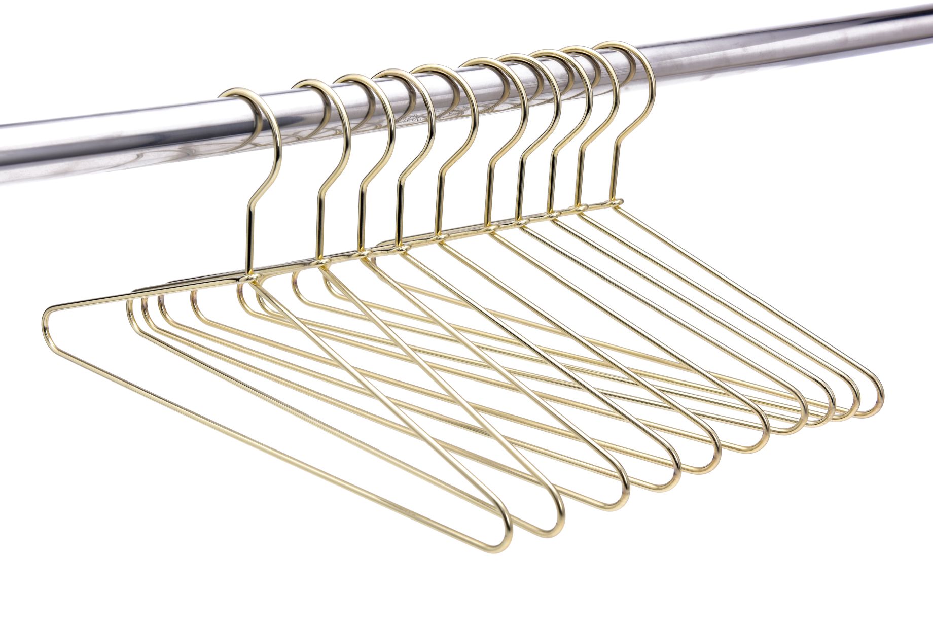 M021 - Metal 14"Petite Hanger with Gold/Brass Finish 100pcs