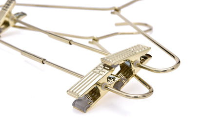 M072 - Gold Hangers Heavy Duty with Clips - 60 Hangers